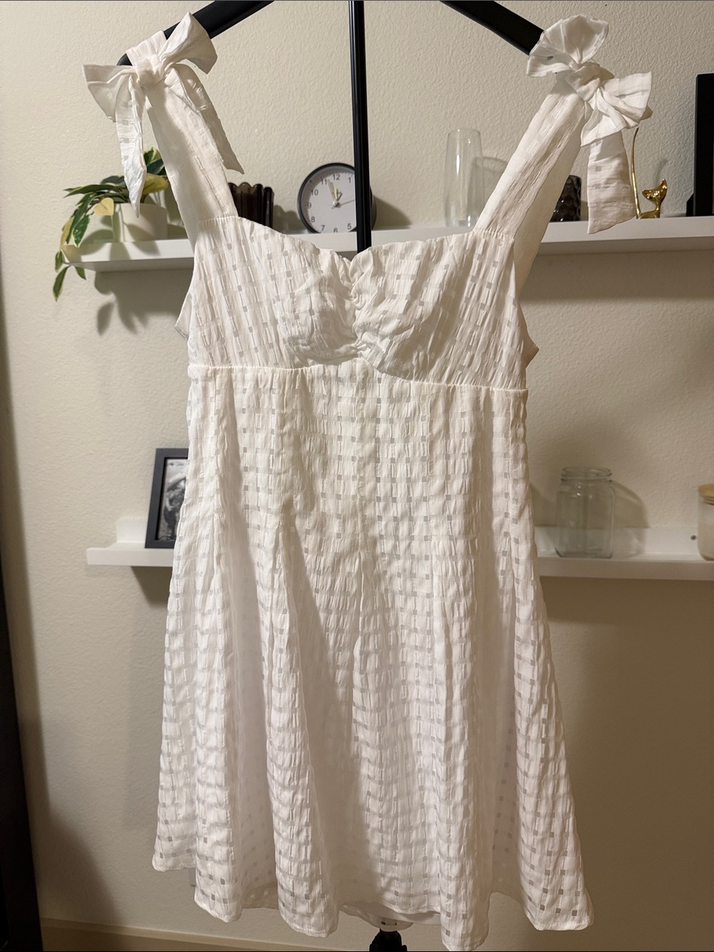 American Threads White Mini Dress Size Small NWT
